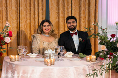 The happy couple at their wedding reception The happy couple at their wedding reception