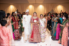 Indian bride's entrance to the wedding ceremony Indian bride's entrance to the wedding ceremony