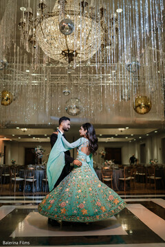 Lovely Indian bride and groom dancing Lovely Indian bride and groom dancing