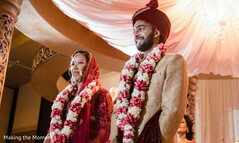 Indian couple at their wedding ceremony Indian couple at their wedding ceremony