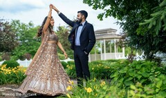 Elegant Indian bride and groom reception fashion Elegant Indian bride and groom reception fashion