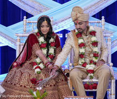 Indian couple at their wedding ceremony Indian couple at their wedding ceremony