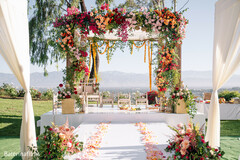 Stunning Indian wedding aisle and flower decorations Stunning Indian wedding aisle and flower decorations