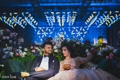 Indian lovebirds at their wedding reception Indian lovebirds at their wedding reception