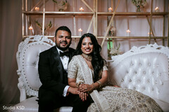 Elegant Indian bride and groom reception fashion Elegant Indian bride and groom reception fashion