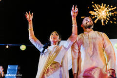 Vibrant portrait of indian couple