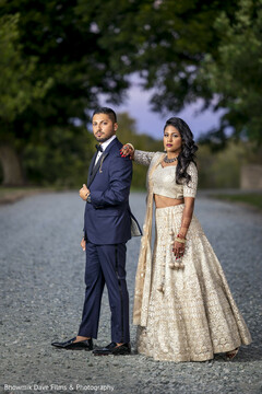 Glamorous Indian bride and groom portrait Glamorous Indian bride and groom portrait
