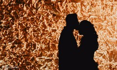 Amazing indian bride and groom silhouette photo Amazing indian bride and groom silhouette photo