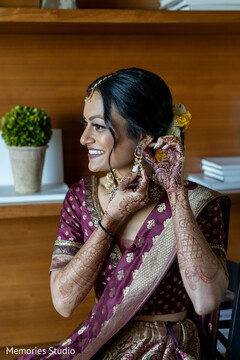 Smiling indian bride