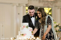 Married couple cutting the cake Married couple cutting the cake