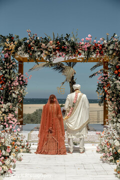 Indian couple walking down the aisle Indian couple walking down the aisle