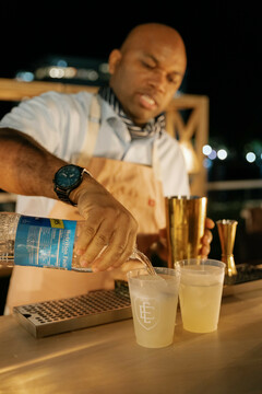 A Bartender's Art in the Evening Hues A Bartender's Art in the Evening Hues