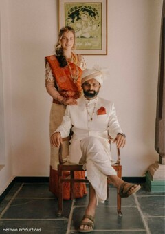 Bride and Groom's Serene Pose Bride and Groom's Serene Pose