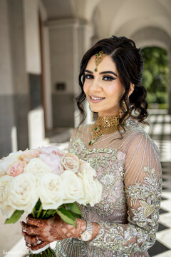 A Bride and Her Bouquet