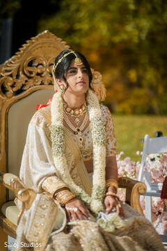 Golden Solitude: A Bride's Reflective Elegance Golden Solitude: A Bride's Reflective Elegance