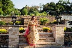 Poise in Paradise: A Bride's Garden Contemplation Poise in Paradise: A Bride's Garden Contemplation