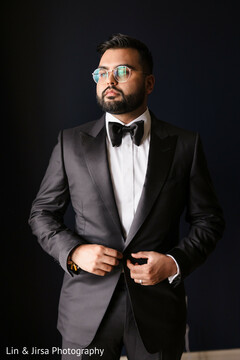 In Suited Sophistication: A Moment Before 'I Do
