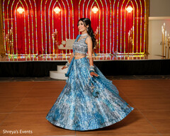 Royal Blue Elegance: A Bride's Dance Floor Presence