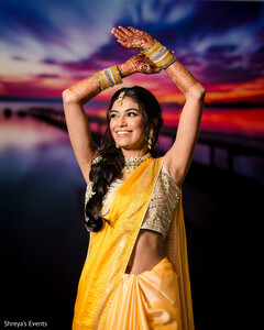 Golden Grace: Radiance in a Traditional Drape