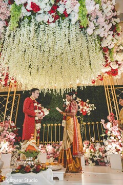 A Canopy of Love: Floral Majesty at a Wedding Ceremony