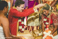 Garland Exchange: Binding Hearts Under Vibrant Hues