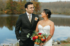 A Bride and Groom's Lakeside Bliss