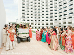 A Fun and Festive Bridal Entry A Fun and Festive Bridal Entry