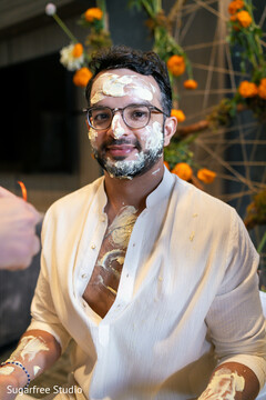 A Groom's Haldi Glow