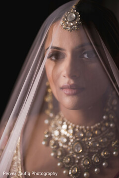 Indian Bridal Look with a Graceful Dupatta Veil