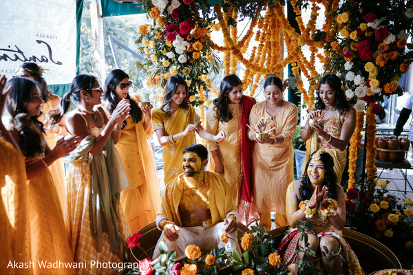 bride,groom,wedding ceremony,colorful,vibrant,guests,photography,celebration,traditional attire,festive
