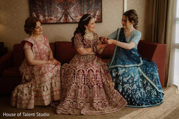 bridal party,bridesmaids,wedding traditions,south asian wedding,colorful lehengas,sisterhood,wedding joy