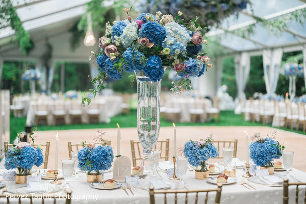Reception in Hydrangeas