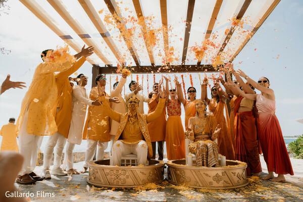 petal toss,haldi ceremony,indian tradition,destination wedding,festive spirit