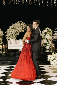 A Red Gown Moment on the Dance Floor A Red Gown Moment on the Dance Floor