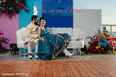 Teal Elegance Meets Ivory Charm