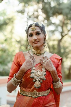 Red Saree, Golden Grace