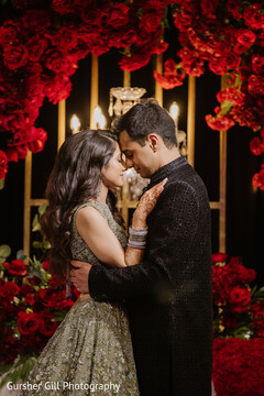 Wrapped in Roses: A Regal Portrait