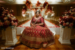 A Bridal Vision in Crimson and Gold