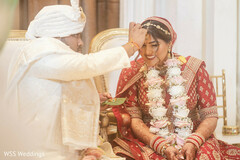 A Bridal Vision in Crimson and Gold