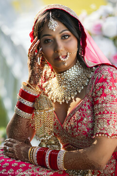 Radiant in Red: A Bridal Look That Stops Time