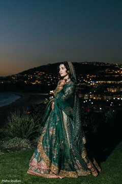 A Queen in Green at Dusk