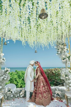 A Grand Bridal Entrance on Sand