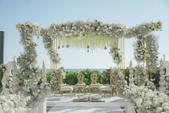 Seaside Serenity: A Floral Mandap with Ocean Views