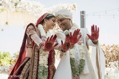 A Dreamy Ceremony Setup Drenched in White Blossoms