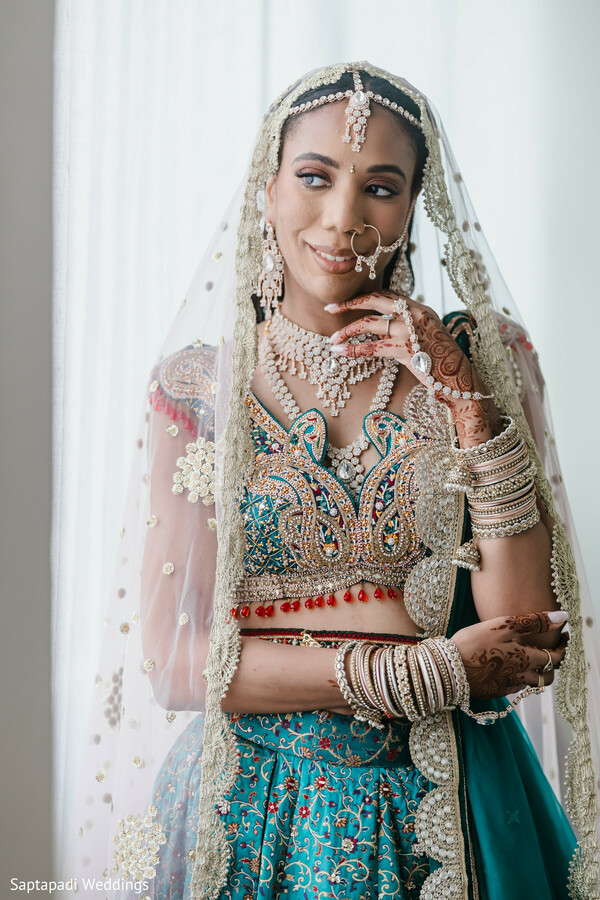 A Vision in Teal and Gold