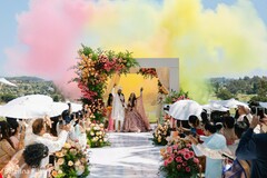 Magical Color-Smoke Wedding Exit