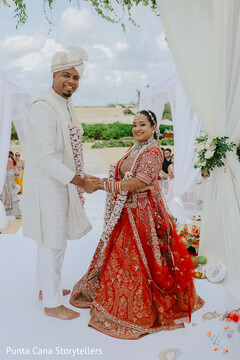 Joyful Ceremony Moment by the Sea