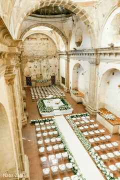 Ceremony Setup Inside Historic Ruins