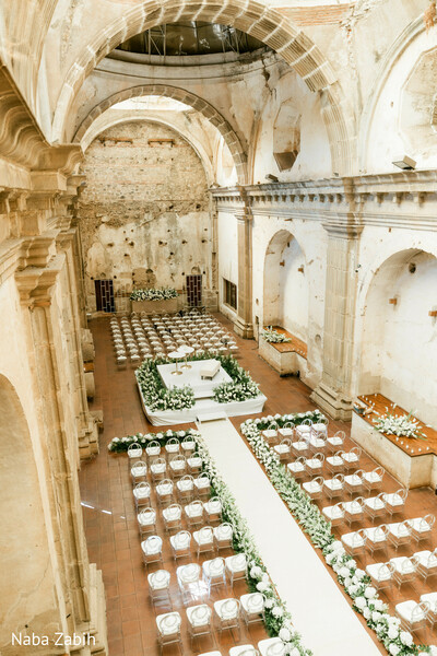 Ceremony Setup Inside Historic Ruins