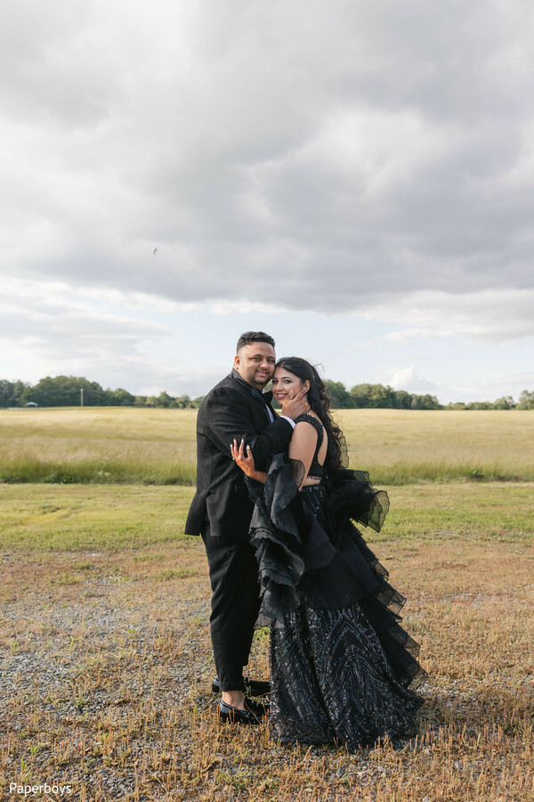 south asian wedding,indian wedding couple,reception portraits,black tie wedding,modern south asian wedding,luxury indian wedding,evening wedding portraits,romantic wedding photos,contemporary indian bride,stylish groom,elegant wedding fashion